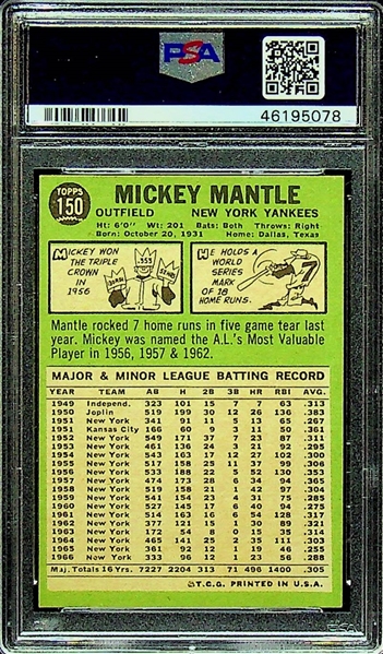 1967 Topps Mickey Mantle #150 PSA 7 NM