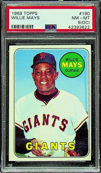 1969 Topps Willie Mays #190 PSA 8 (OC) NM-MT