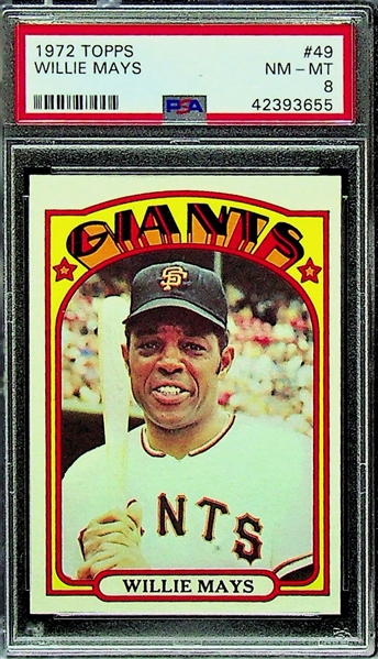 1972 Topps Willie Mays #49 PSA 8 NM-MT