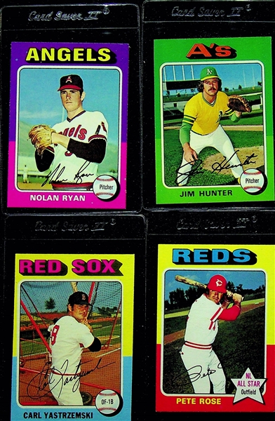 1975 Topps Baseball Complete Set of 660 Cards w. #228 George Brett Rookie Card PSA 6