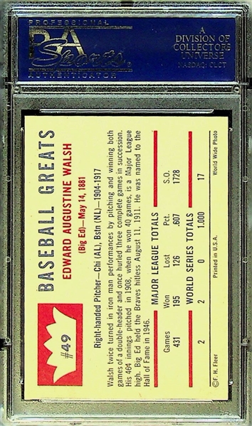 1960 Fleer Ed Walsh #49 PSA 10 GEM MINT