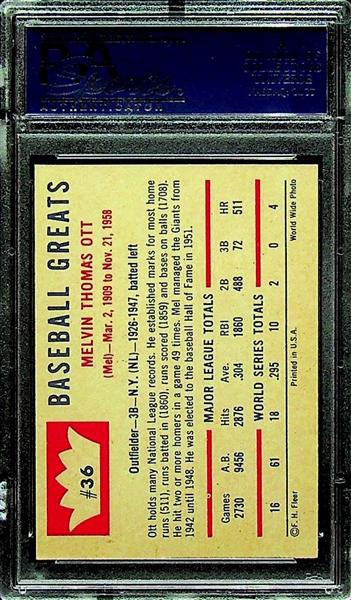 1960 Fleer Mel Ott #36 PSA 9