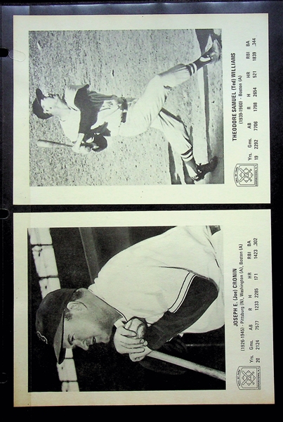 Lot of 2 Picture Packs - 1973 Cooperstown HOF Picture Pack (20) & 1954 Bill Jacobellis NY Giants Picture Set of 7 Photos w. Mays