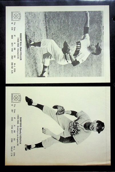 Lot of 2 Picture Packs - 1973 Cooperstown HOF Picture Pack (20) & 1954 Bill Jacobellis NY Giants Picture Set of 7 Photos w. Mays