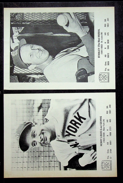 Lot of 2 Picture Packs - 1973 Cooperstown HOF Picture Pack (20) & 1954 Bill Jacobellis NY Giants Picture Set of 7 Photos w. Mays