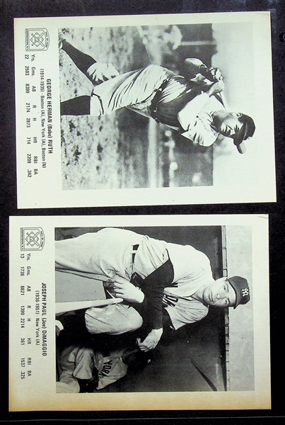 Lot of 2 Picture Packs - 1973 Cooperstown HOF Picture Pack (20) & 1954 Bill Jacobellis NY Giants Picture Set of 7 Photos w. Mays