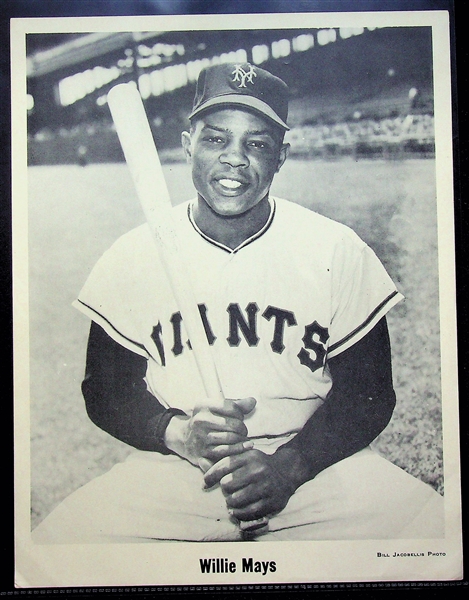 Lot of 2 Picture Packs - 1973 Cooperstown HOF Picture Pack (20) & 1954 Bill Jacobellis NY Giants Picture Set of 7 Photos w. Mays