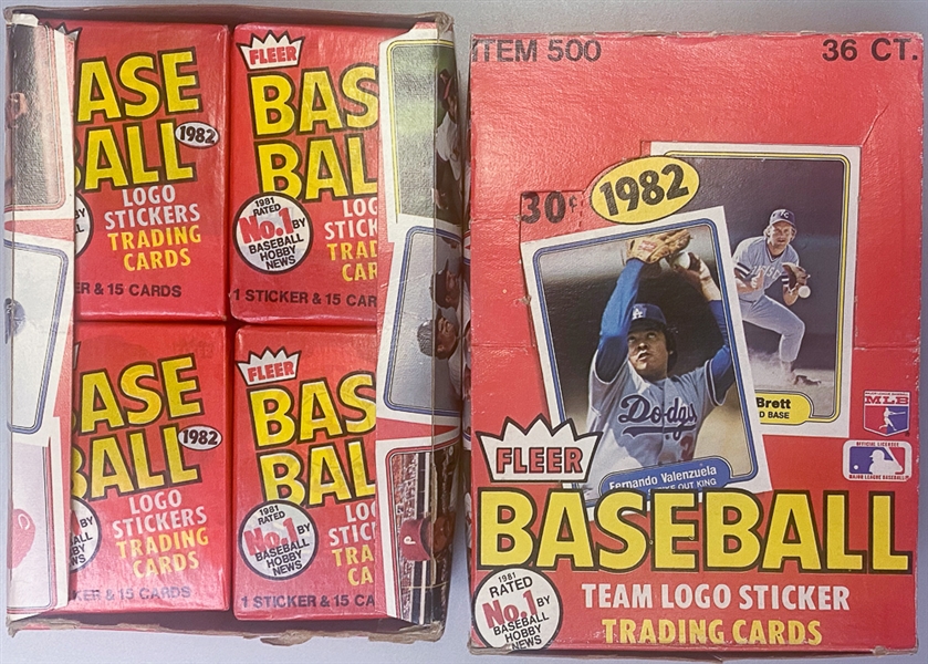 Lot of (2) 1982 Fleer Wax Boxes