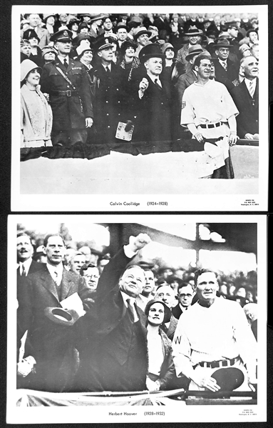 Lot of (17) 1960s Sports Pix Premium Photos w. World Series Moments and Presidential First Pitches