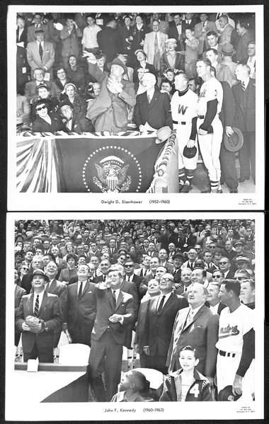 Lot of (17) 1960s Sports Pix Premium Photos w. World Series Moments and Presidential First Pitches
