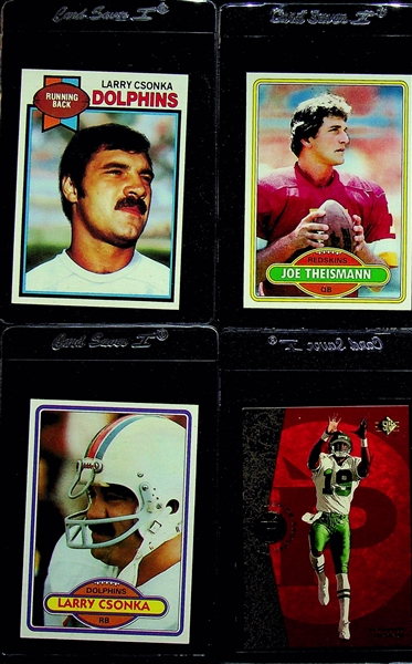 Lot of 16 Football & Basketball Cards w. 1989 Score Barry Sanders Rookie Card PSA 8
