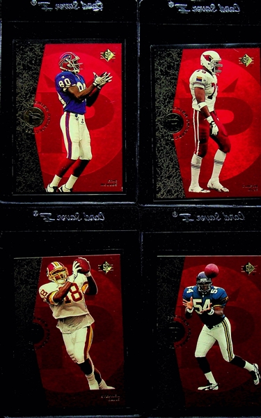 Lot of 16 Football & Basketball Cards w. 1989 Score Barry Sanders Rookie Card PSA 8