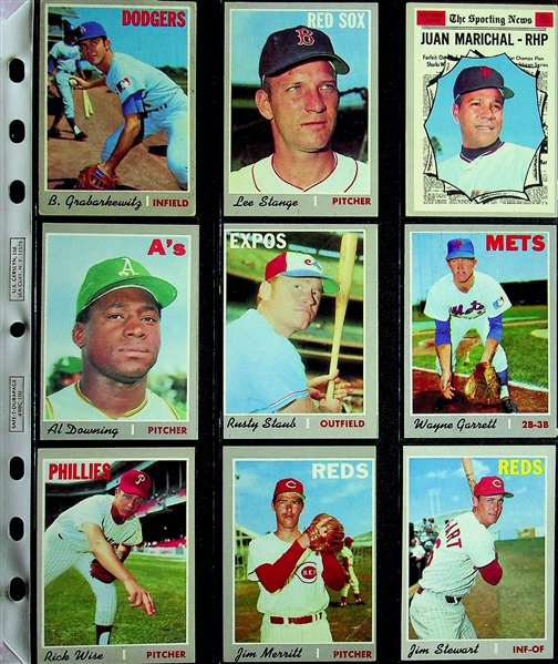 Lot of (150) 1960s-1973 Topps Baseball Cards w. 1971 Topps Hank Aaron & Star Cards