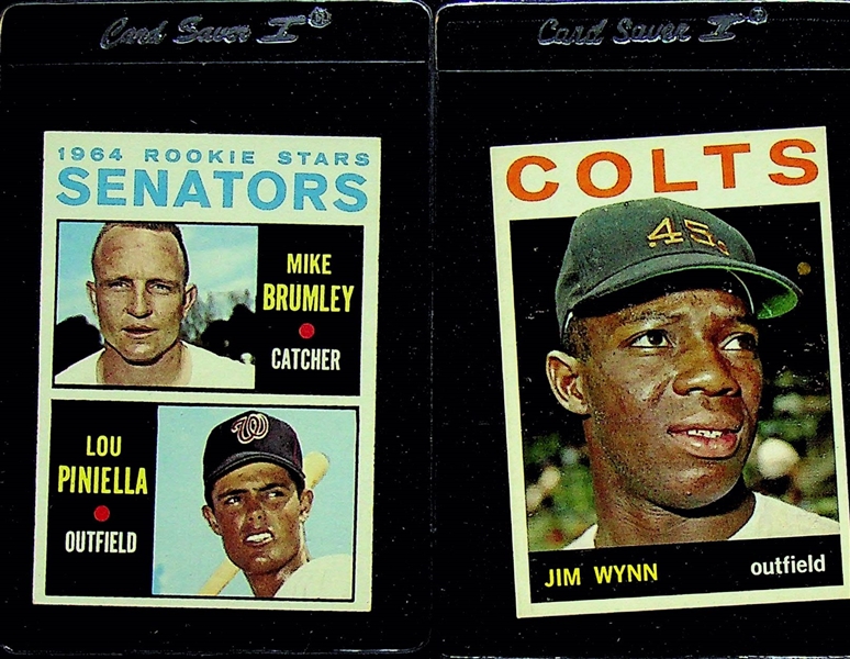 Lot of 100+ Assorted 1964 Topps Baseball Cards in Gradable Condition w. Lou Piniella Rookie Card
