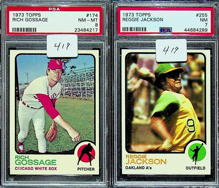 High Quality 1973 Topps Baseball Near Complete Set Collated Straight from Packs w. #174 Goose Gossage Rookie PSA 8
