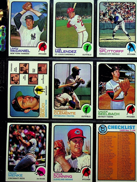 High Quality 1973 Topps Baseball Near Complete Set Collated Straight from Packs w. #174 Goose Gossage Rookie PSA 8