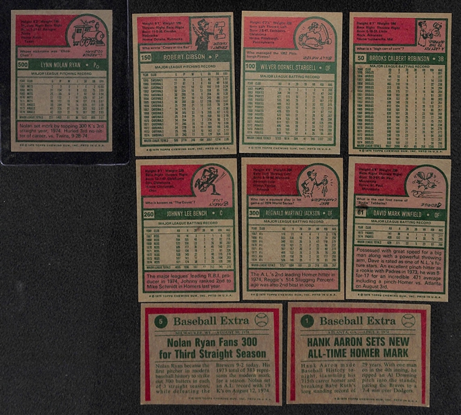 1975 Topps Partial Set of 600+ Cards w. Nolan Ryan