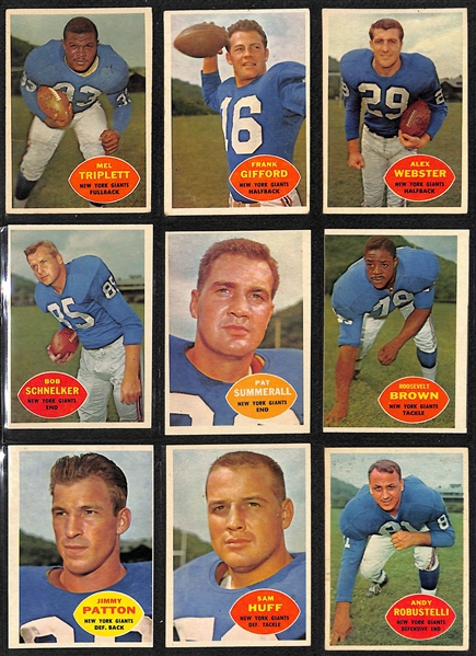 1960 Topps Football Complete Set of 132 Cards w. Johnny Unitas
