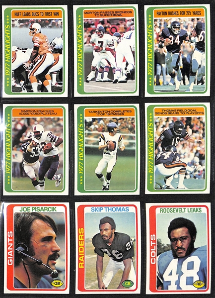 1978 Topps Football Complete Set of 528 Cards w. Tony Dorsett Rookie Card