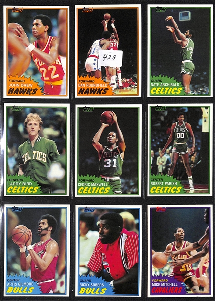 1981-82 Topps Basketball Near Complete Set - Missing Only 2 Cards in this 198 Card Set 