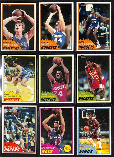 1981-82 Topps Basketball Near Complete Set - Missing Only 2 Cards in this 198 Card Set 