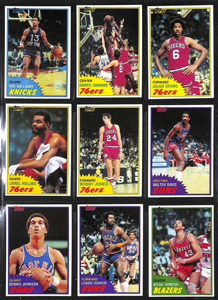 1981-82 Topps Basketball Near Complete Set - Missing Only 2 Cards in this 198 Card Set 