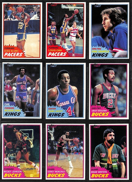 1981-82 Topps Basketball Near Complete Set - Missing Only 2 Cards in this 198 Card Set 