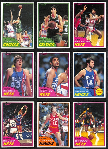 1981-82 Topps Basketball Near Complete Set - Missing Only 2 Cards in this 198 Card Set 