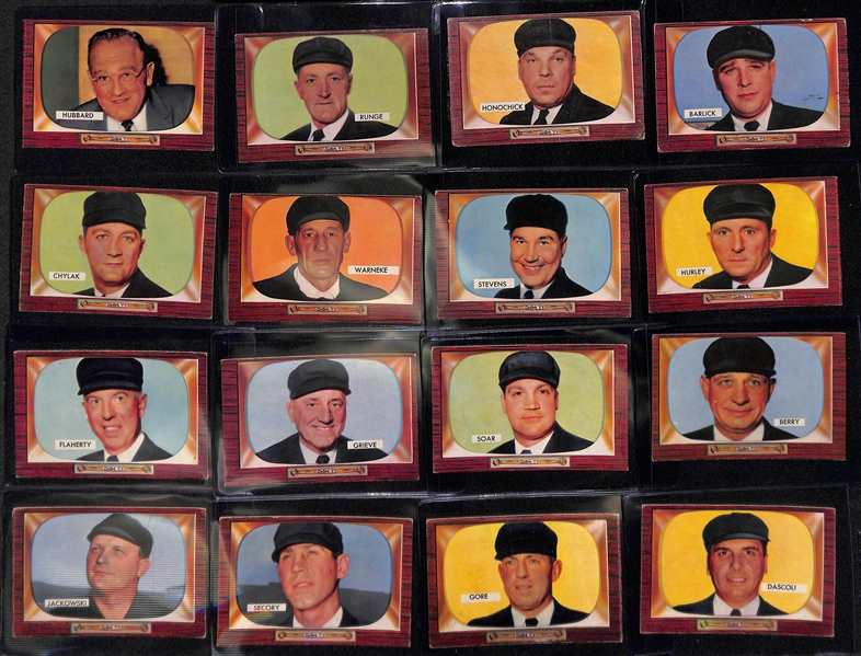 Lot of 70+ 1955 Bowman Baseball Cards w. 26 Different Umpire Cards