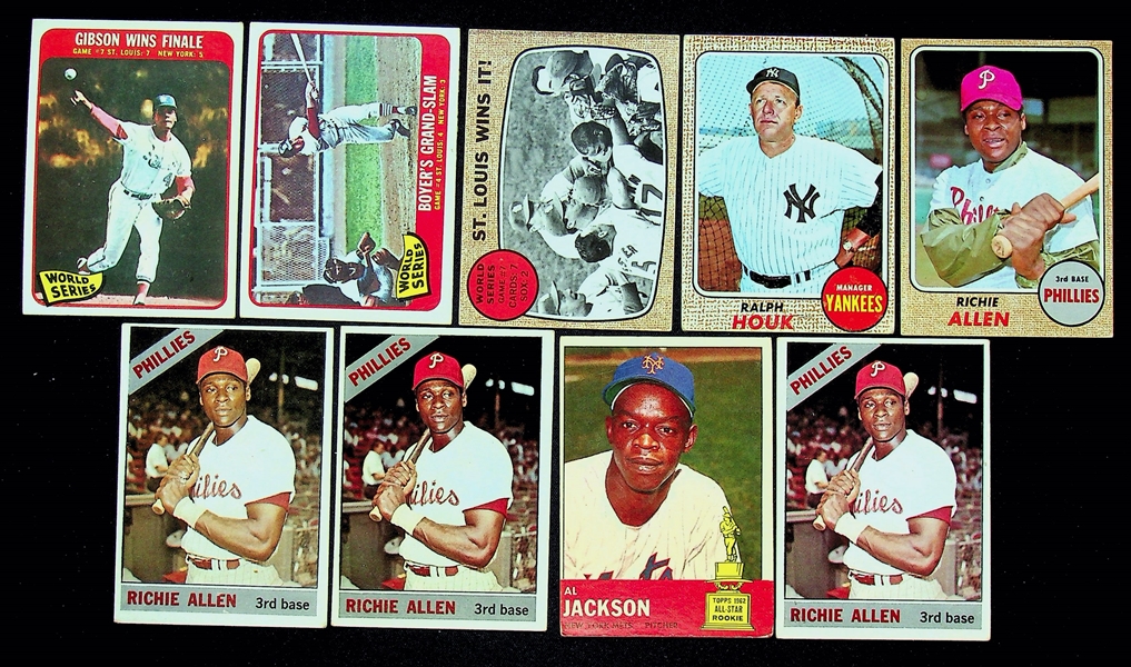 Lot of 200+ 1960s Yankees, Mets, Cardinals, Phillies Cards w. 1966 Topps Mantle