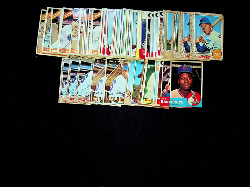 Lot of 100+ 1960s Topps Cubs Cards w. 1963 Lou Brock