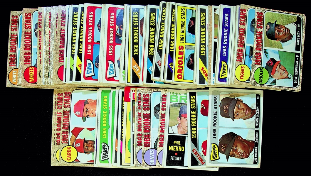 Lot of 100+ 1960s Topps Rookie Cards w. 1965 Joe Morgan Rookie Card
