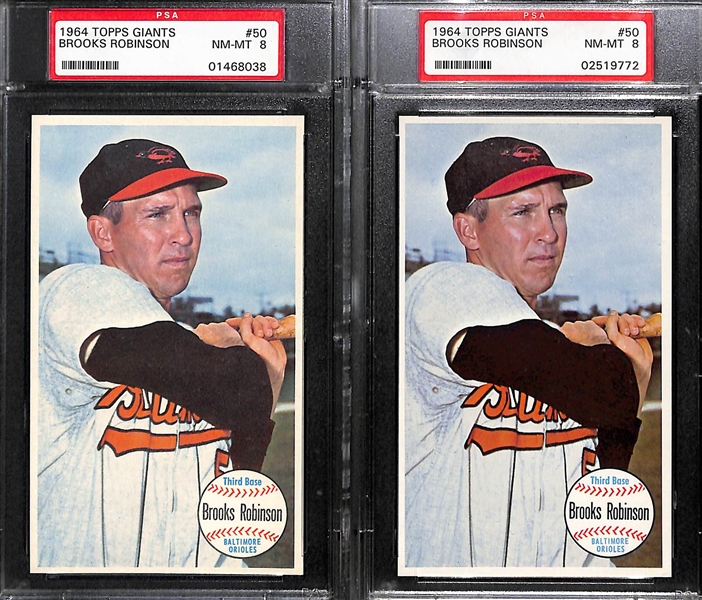 5-Card Brooks Robinson & Cal Ripken Jr. Graded Lot