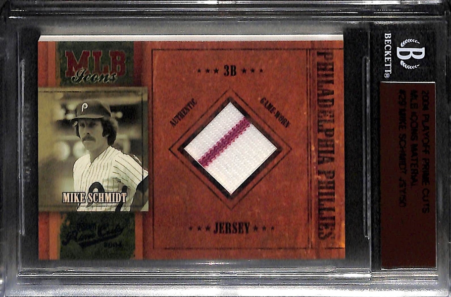 Upper Deck Schmidt/Carlton Dual Autograph Card (#4/20), Carlton Patch Autograph Card (#36/50), Schmidt Jersey Card (#45/50)