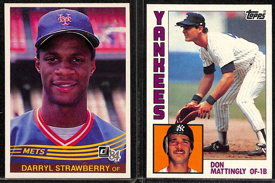 Lot of (41) Baseball Card Rookies w. Jeter, Canseco, Bonds, Strawberry, Mattingly, Maddux, C. Jones, Sosa, +