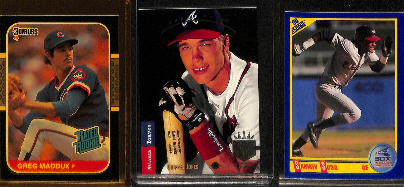 Lot of (41) Baseball Card Rookies w. Jeter, Canseco, Bonds, Strawberry, Mattingly, Maddux, C. Jones, Sosa, +