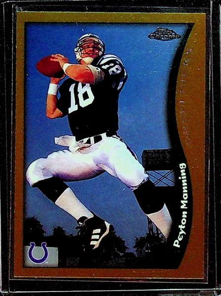 1998 Topps Chrome Peyton Manning Rookie Card #165