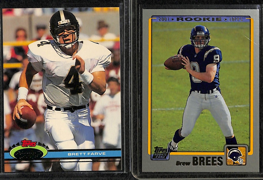 Lot of (16) Football QB Rookies - Favre, Brees, Rodgers, P. Manning, E. Manning, Kelly, Aikman, Roethlisberger, Young, Rivers, Flutie