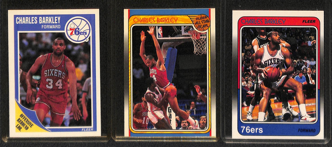 21 Basketball Cards (9 Julius Erving and 12 Charles Barkley) - Dr. J. Cards Inc. 1972 Topps AS Rookie, 1974 Topps AS, 2 1986 Fleer, 1986 Fleer Sticker