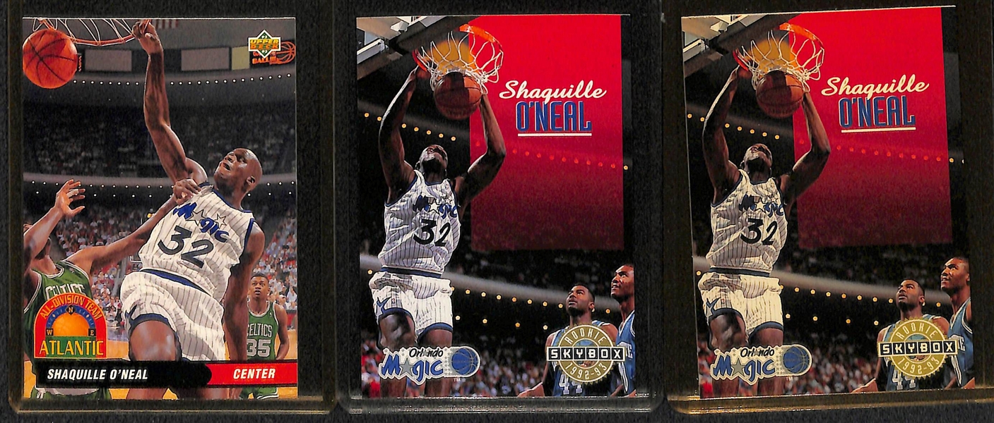 Lot of (16) Shaquille O'Neal 1992 Rookies - 2 Ultra, 3 Hoops, 2 Topps, UD All Division, 2 Skybox, Fleer, Fleer Slam Dunk, UD Top Prospects, 3 Stadium Club