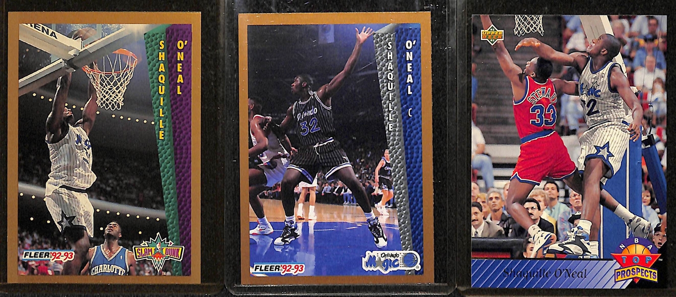 Lot of (16) Shaquille O'Neal 1992 Rookies - 2 Ultra, 3 Hoops, 2 Topps, UD All Division, 2 Skybox, Fleer, Fleer Slam Dunk, UD Top Prospects, 3 Stadium Club