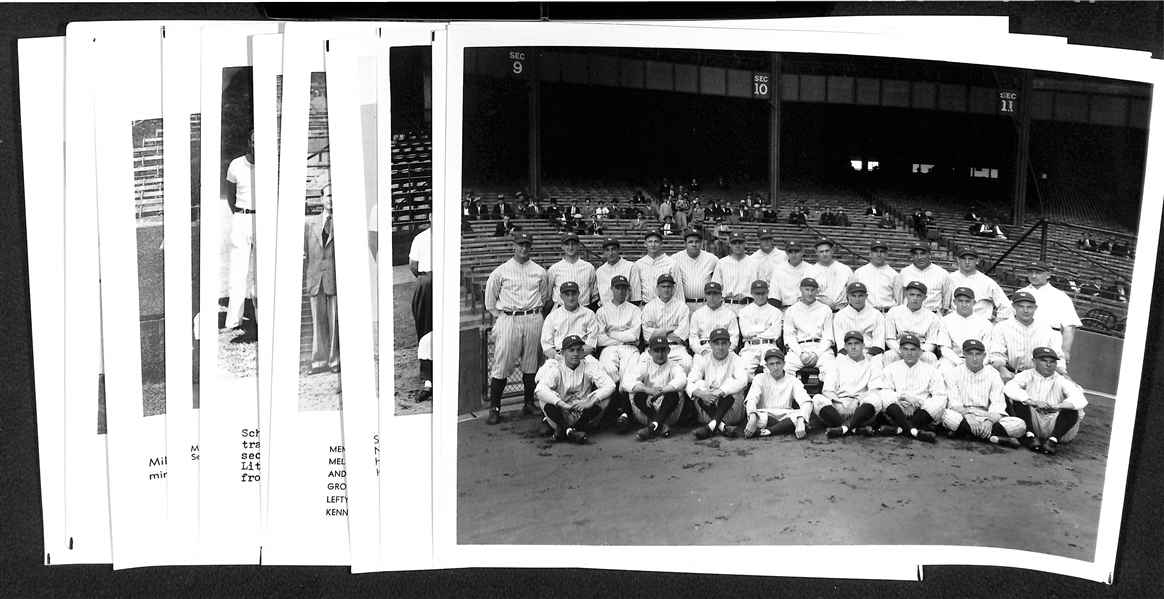 Lot of (12) MLB Team Photos Likely Printed in 1960s, Inc. 1927 Yankees, 1950 Phillies