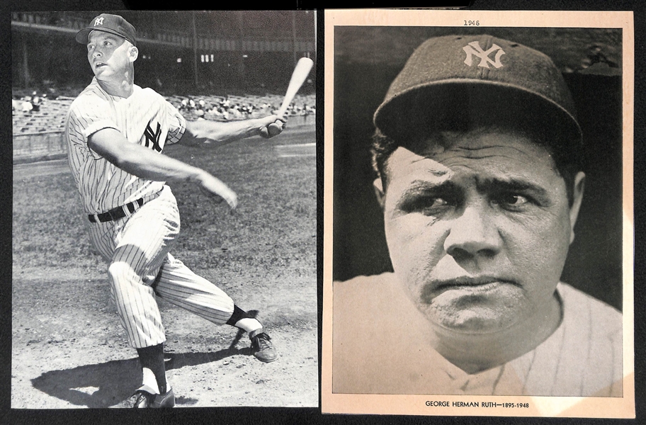 Lot of Over (75) Yankees Souvenir Photos & Premiums Mostly Printed 1960s-1970s w. Mantle