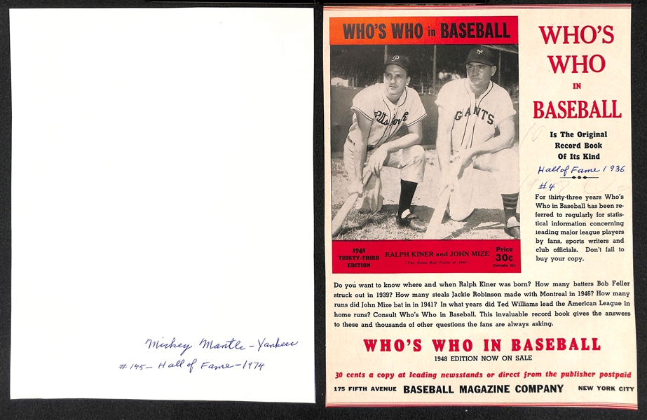 Lot of Over (75) Yankees Souvenir Photos & Premiums Mostly Printed 1960s-1970s w. Mantle