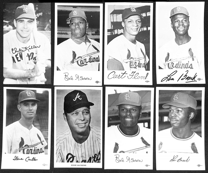 Lot of Over (400) 1960s to Early 1970s Player Photo Cards w. Rose, Bench, Gibson, Maris (Inc. Team Sets) - Writing on Backs