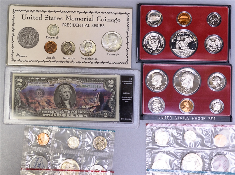 Lot of (5) US Proof Coin Sets - 1963, 1964, 1968, 1973, 1974 & Extras