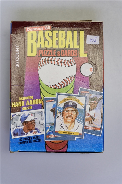 1986 Donruss Baseball Wax Box - All 36 Packs Sealed in Original Box
