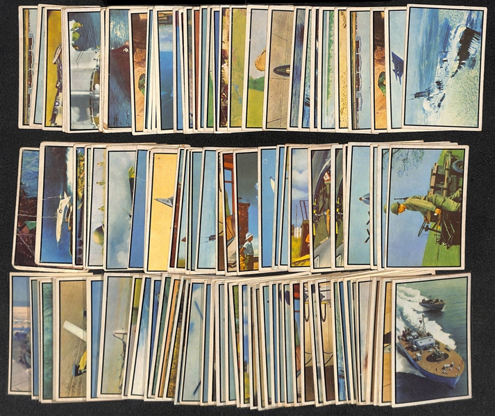 Lot of 110 Assorted 1954 Bowman Power For Peace Cards