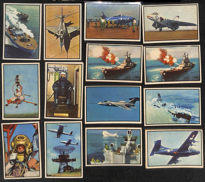 Lot of 110 Assorted 1954 Bowman Power For Peace Cards