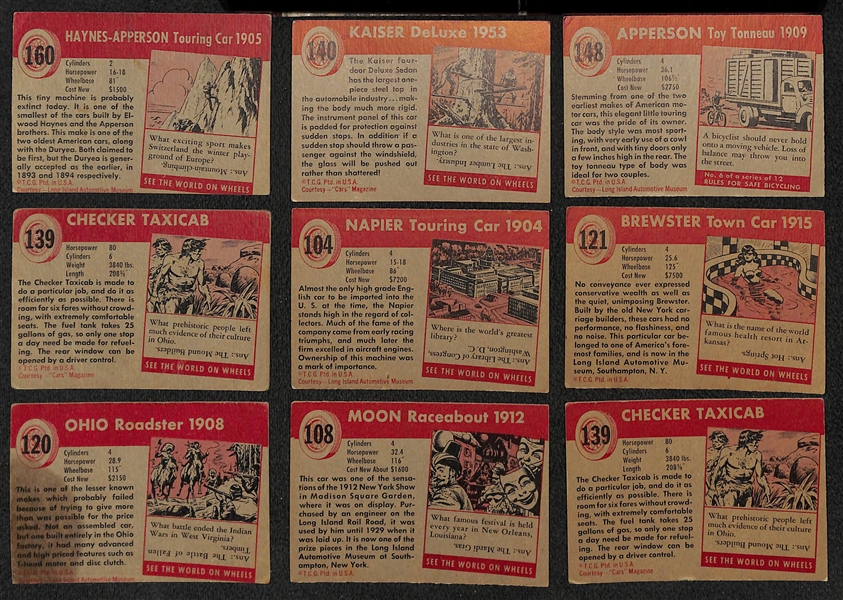 Lot of 85 Assorted 1955 Topps Rails & Sails Cards